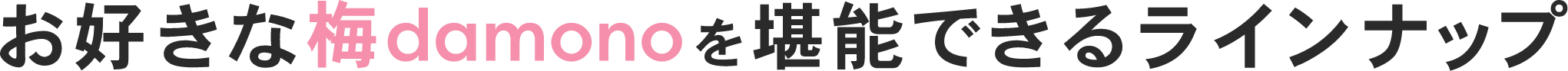 お好きな梅damonoを堪能できるラインナップ