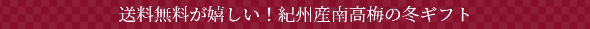 送料無料が嬉しい!紀州産南高梅の冬ギフト