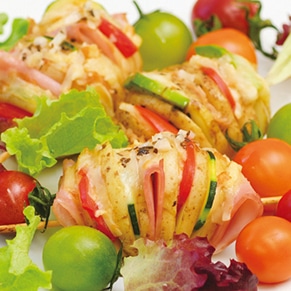 梅風味ハッセルバックポテト