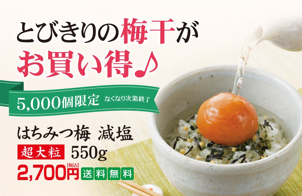 はちみつ梅 減塩 超大粒